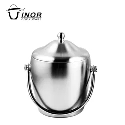 small silver round standing barrel cola ice bucket from china