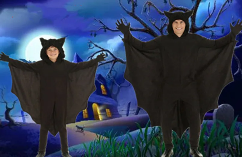 Kids Unisex Vampire Bat Hooded Costume Child sexy cosplay Jumpsuit Halloween Cosplay Costume gift vestidos de fiesta