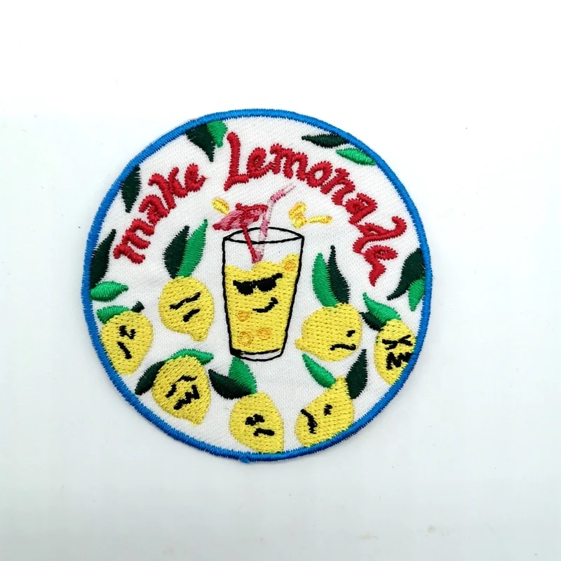 Funny Lemon fruit patch embroidered for clothing