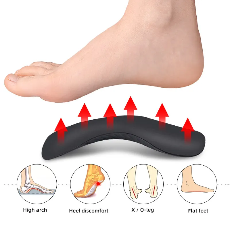 Arch insoles adult XO leg orthopedic trainer Flatfoot Orthotic Insoles Nylon arch support heel pad
