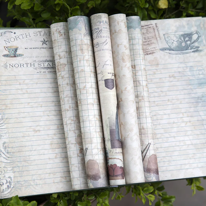 Wholesale creative retro plant notebook color inner page illustration decoration diary notebooks journal