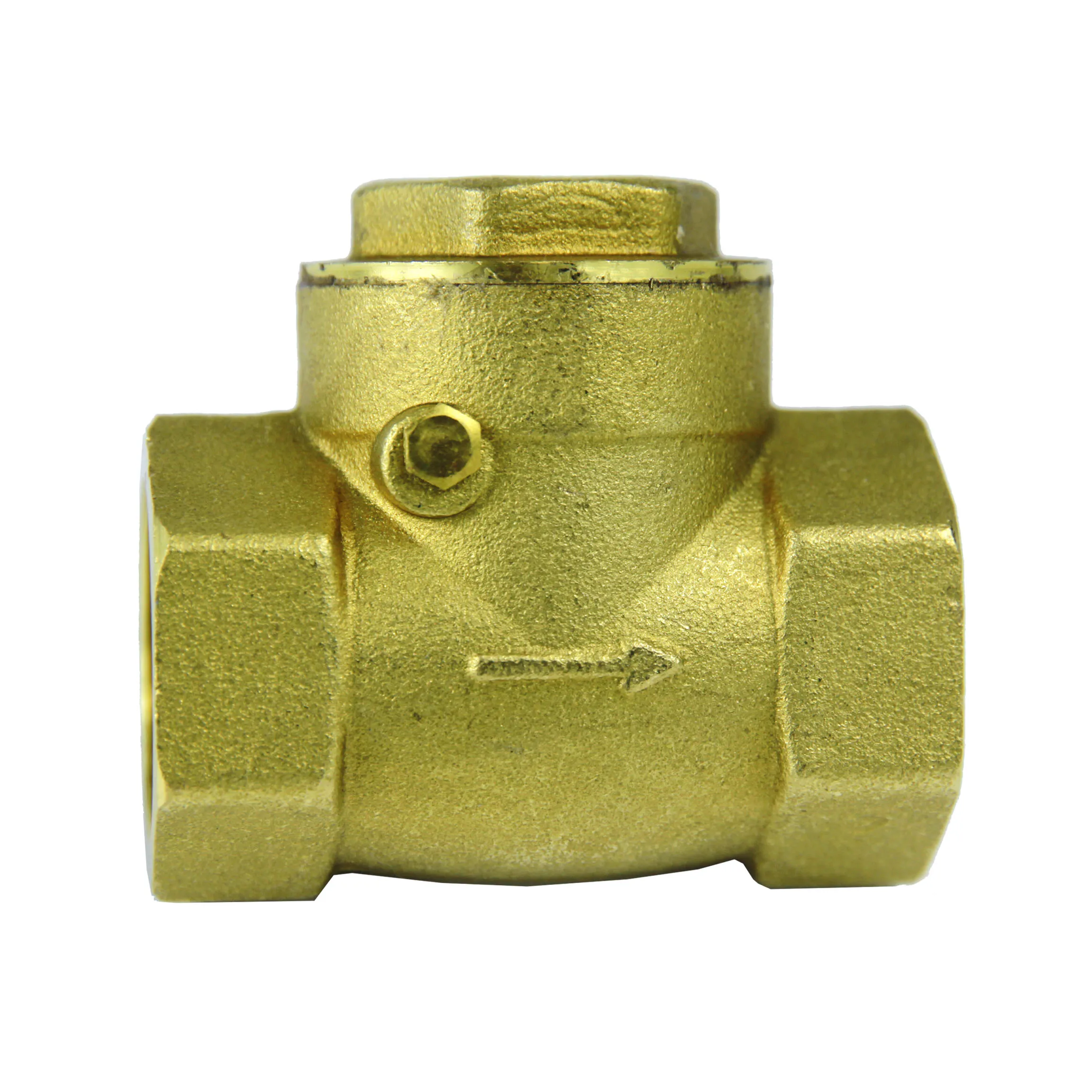 brass bronze  high efficiency 1/2inch DN15 BSPT female spring non-return valve thread brass swing check valve