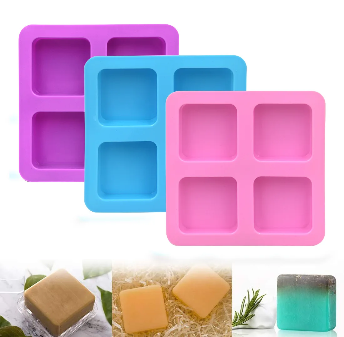 Hot Selling Silicone Diy Soap Molds Rectangle Baking Mold Cake Pan Biscuit Chocolate Mold For Homemade Craft