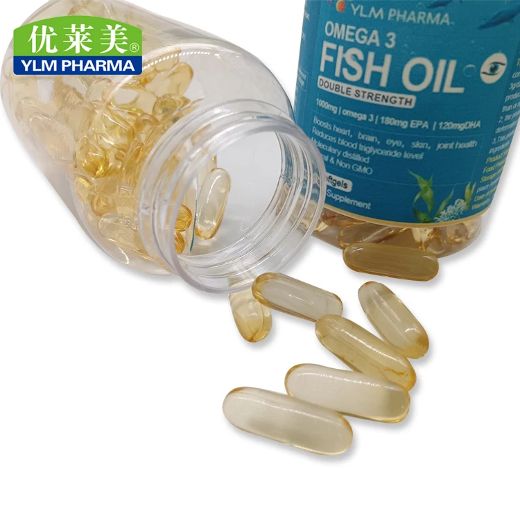 Cod liver oil softgel  private brand customizable bottle of 100 grain boost brain supplements  OEM/ODM