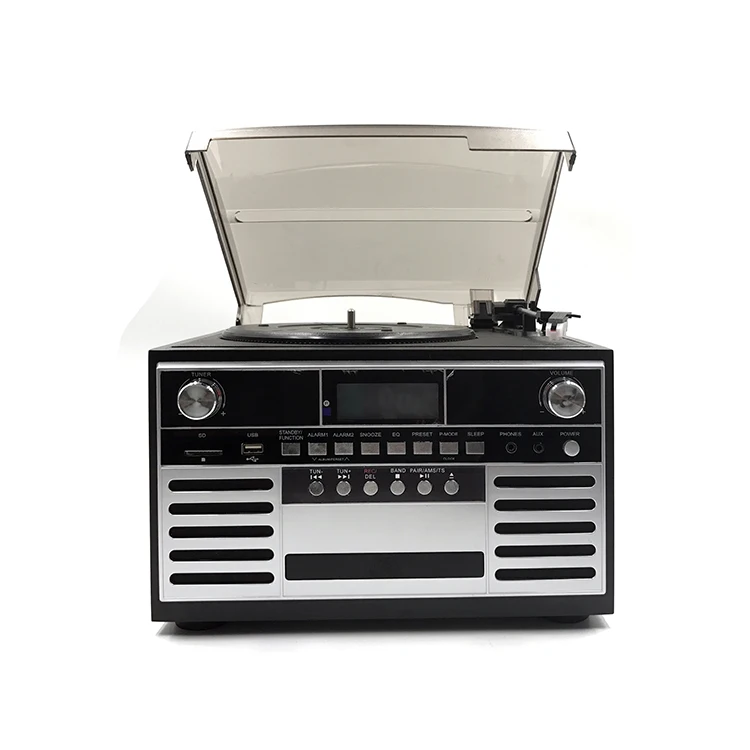 Hot Selling Factory Price Portable Vintage Multifunction Retro Bluetooth LP Music Vinyl Record Turntable Player