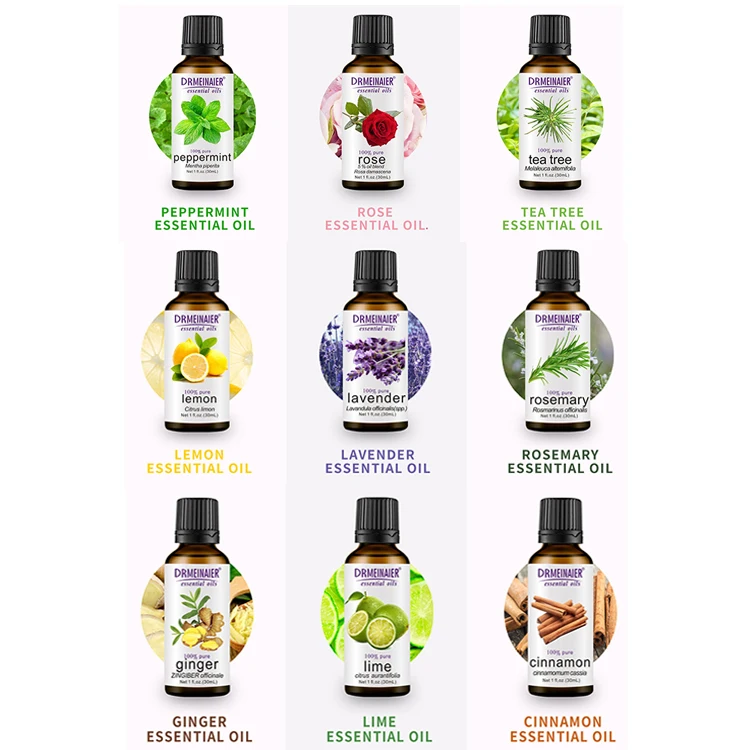 Custom Pure Tea Tree Peppermint SPA Body oils Skin Care Essential Oil Gift Set  Lavender aromatherapy essential oil set
