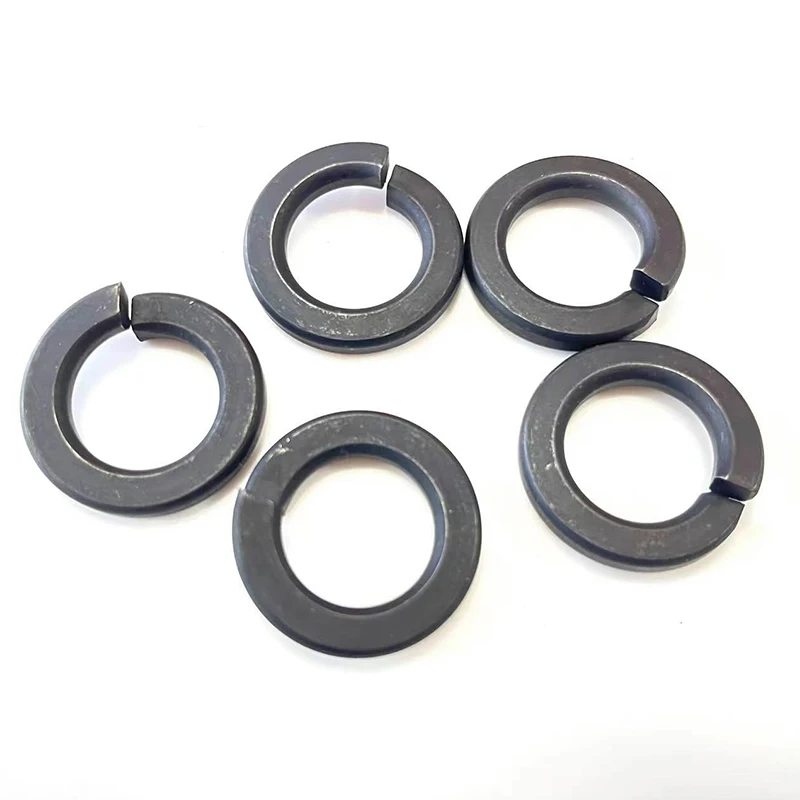 black DIN 127b spring lock washer square ends
