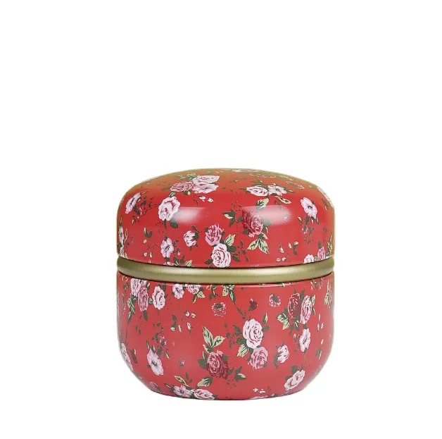 Fashionable 50g scented tea apple can tin tea can sealed Japanese tea can cream jar