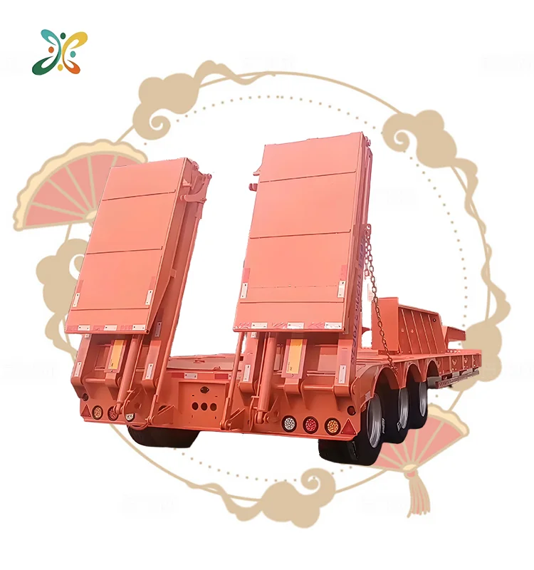 Heavy Duty 10 Axle 100 Ton Extendible Semi Trailer Transport Construction Machinery Lowbed Truck Trailer