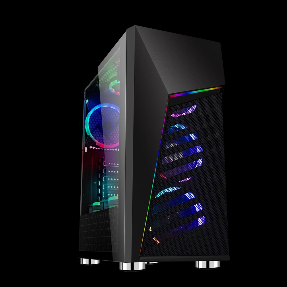 2020 HIGH END сверкающих ARGB световая полоса блок питания ATX игровой ПК чехол