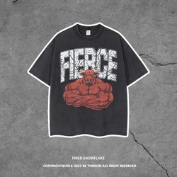 newest designers oversize t shirt half sleeve vintage acid washed blank tshirt heavyweight men t shirts