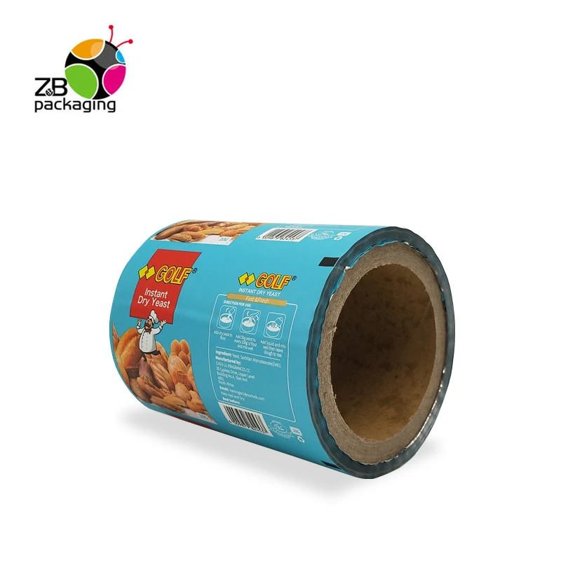 Color Gravure Printed Laminated custom printed Heat Seal plastic film Packaging Wrapper Mylar roll For Food Product