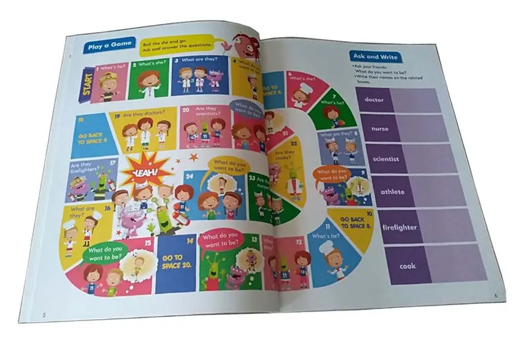 Super me English student book with the game for learning english with fun