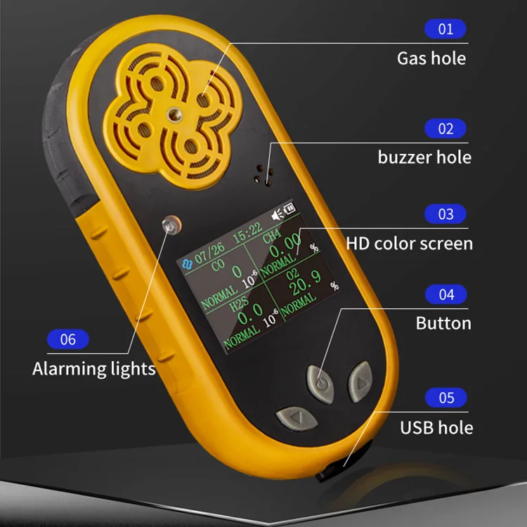 Bosean hydrogen chloride gas detector hydrogen detector sensor portable hydrogen gas alarm