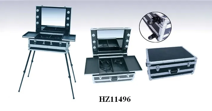 luxury aluminum rolling makeup case with lights makeup case with light and stand From Manufacturer Winx Foshan,Guangdong,China