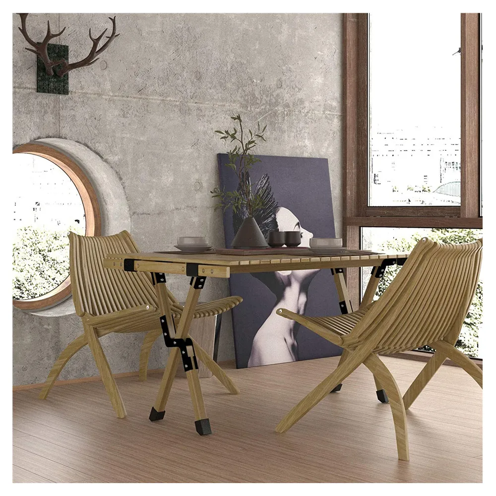 CaoXian Hi Home Folding Camping Picnic Table Beach Camp Kitchen Lightweight Roll Up Height Adjustable Waterproof Table