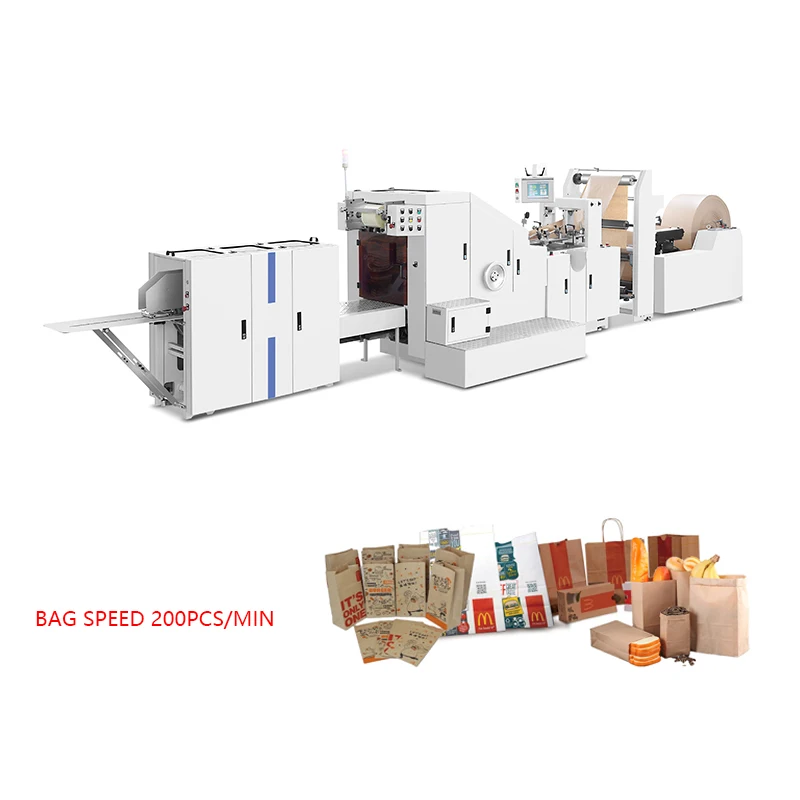 30-200pcs/min 380V3phase4wire 11.5kw square bottom automatic paper bag making machine paper bag production machine