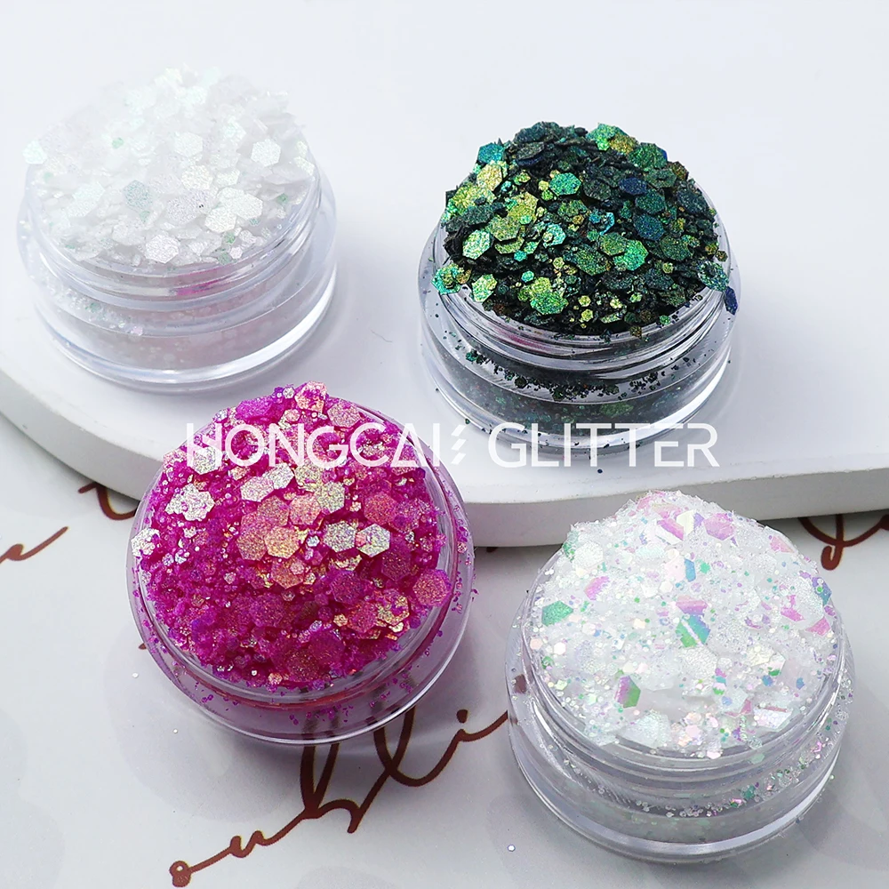 Chameleon Glitter Wholesale Chunky Mix Color Change Glitter For Resin Crafts Nails Art Color Shifting
