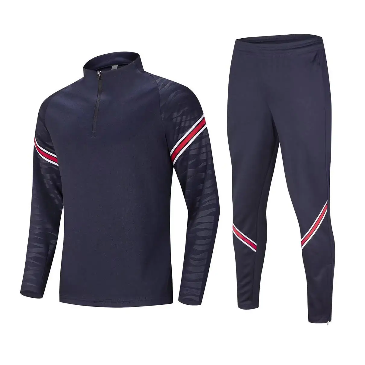 2024 Fashionable Wholesale Polyester Soccer Jacket Blank Custom Soccer Tracksuit For Men