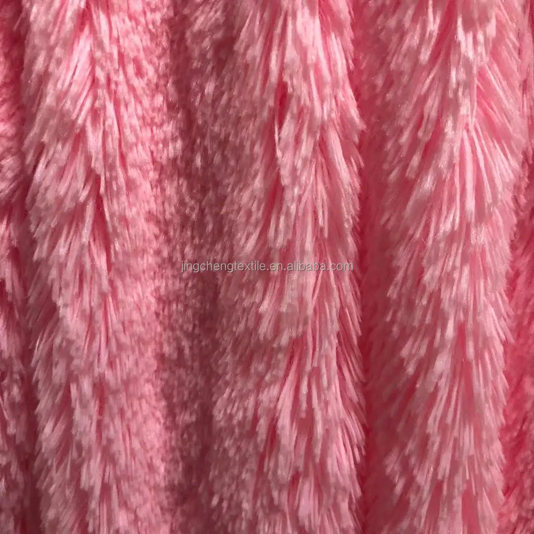 Super Soft Brushed PV Plush Fabric For Fur Clothing China blanket long hair flannel soft micro flannel fleece fabric for blanket