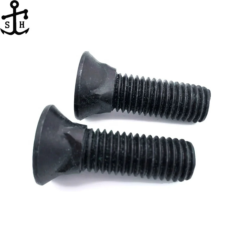 OEM ODM DIN605 DIN608 болт для каретки 8 10 9 12 класса CSK с плоской потайной головкой короткий длинный квадратным вырезом черный оцинкованный