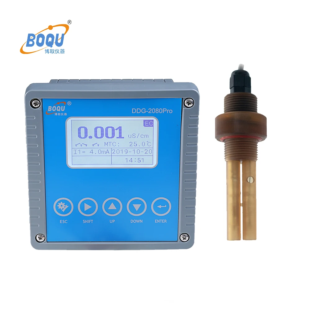 BOQU DDG-2080pro digital  electrical conductivity probe ec tds conductivity transmitter