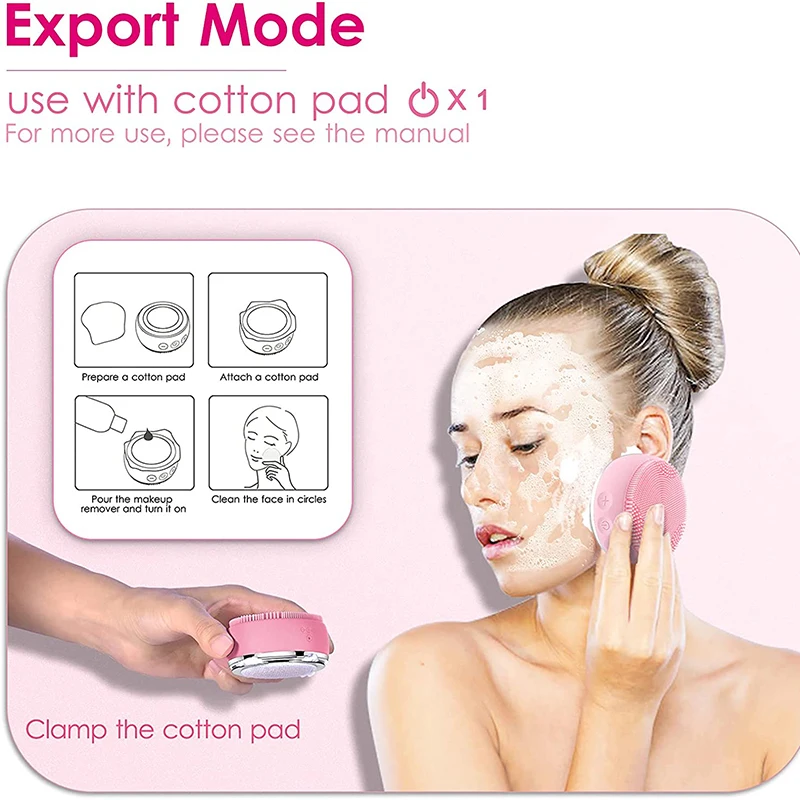Beauty Skin Care Deep Cleaning Led Ultrasonic Silicone Face Cleanser