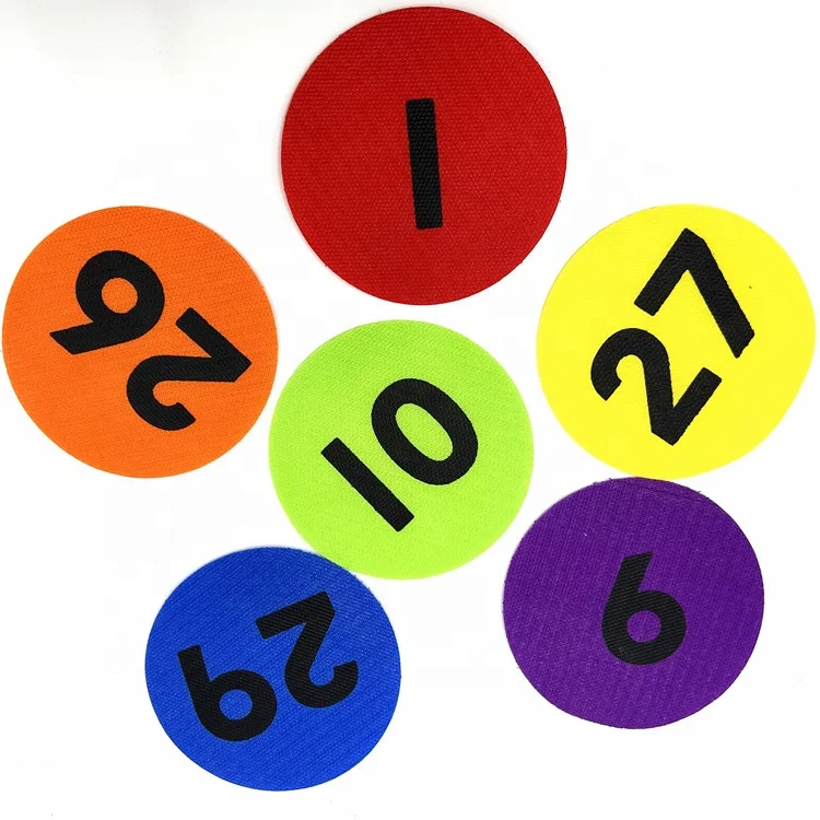 Nylon Spots Markers Classroom Carpet Dots Markers fastener tape colorful hook and loop Circle Markers
