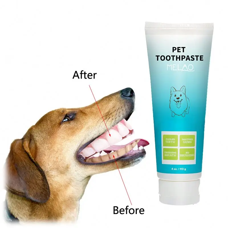 oem MELAO Private label High Quality Natural Vegan Puppy Dog Oral Dental Stone Cleaning Pet Toothpaste Wholesale