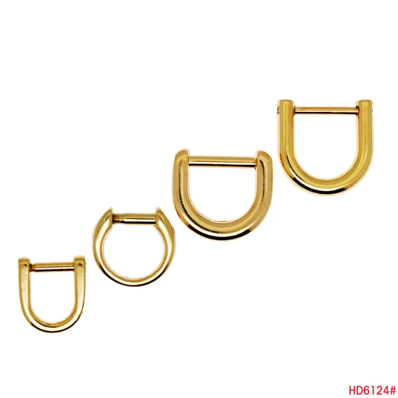 Manufacturer Direct sales Metal D ring High Quality Multiple Styles Customized Detachable d Shape Buckles for Handbag