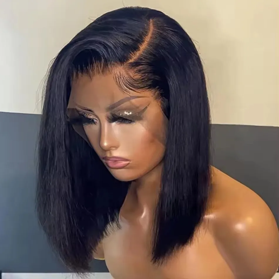 Short Bob Wigs Human Hair Lace Front HD Lace Frontal Wigs Raw Brazilian Virgin Human Hair Vendors Hair Wigs