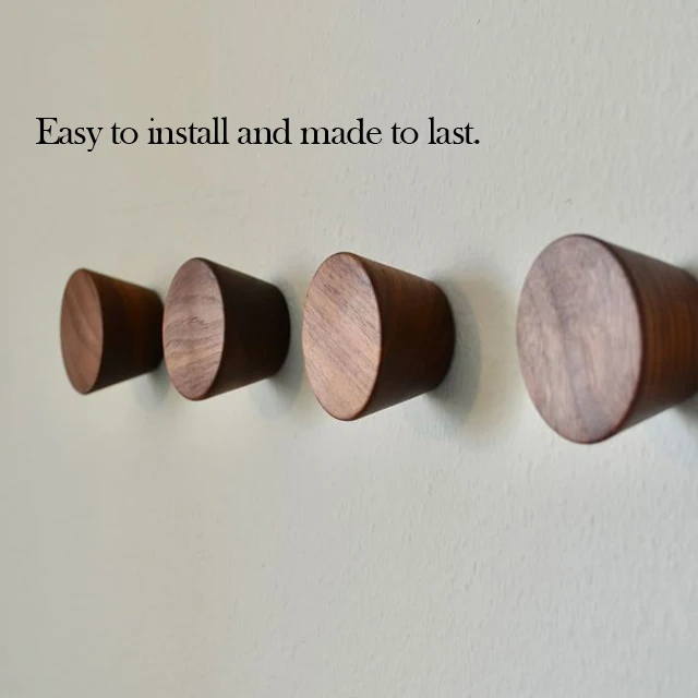 Interior Nordic Clothes Decorative  Wall Mounted Wooden Hanging Coat Rack Wall Hook