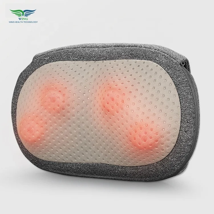 Body Relaxation Wireless Lightweight Shiatsu Pillow 3d Back Neck Massager With Infrared Heat