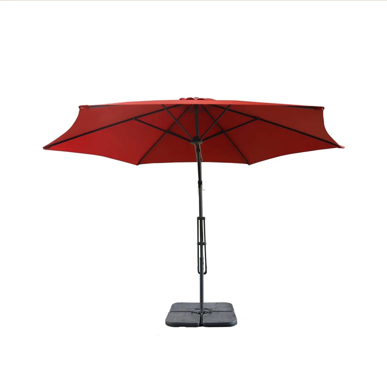 Outdoor Roman Garden Umbrella Adjustable Patio Cafe Sun Shade Ultimate Wrench Beach Outdoor Furniture Aluminum Frame Iron Pole