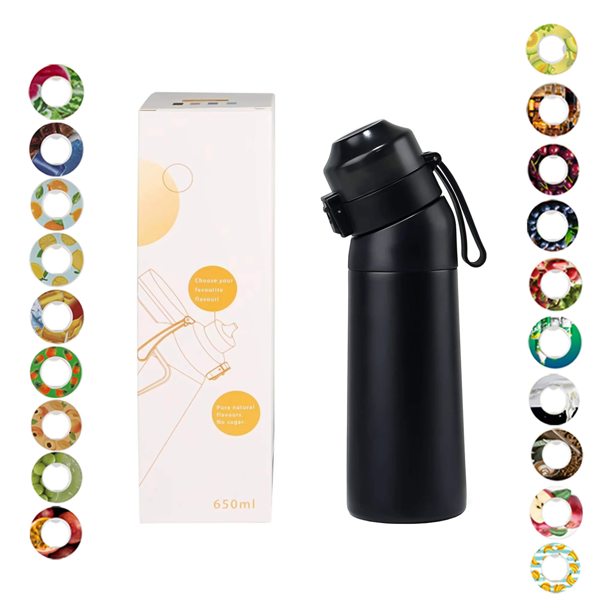 stainless steel flavour  flavor scent air up water bottle with  pods