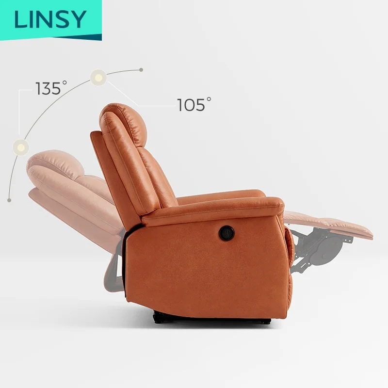 Linsy Lazy Chair Boy Recliner Furniture Cinema Leather Functional Recliner Sofa Luxury French Single Corner One Seat LS316SF2