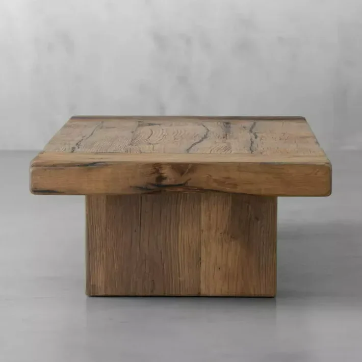 reclaimed oak furniture antique Chinese buddha old tea table natural color strong rustic coffee table