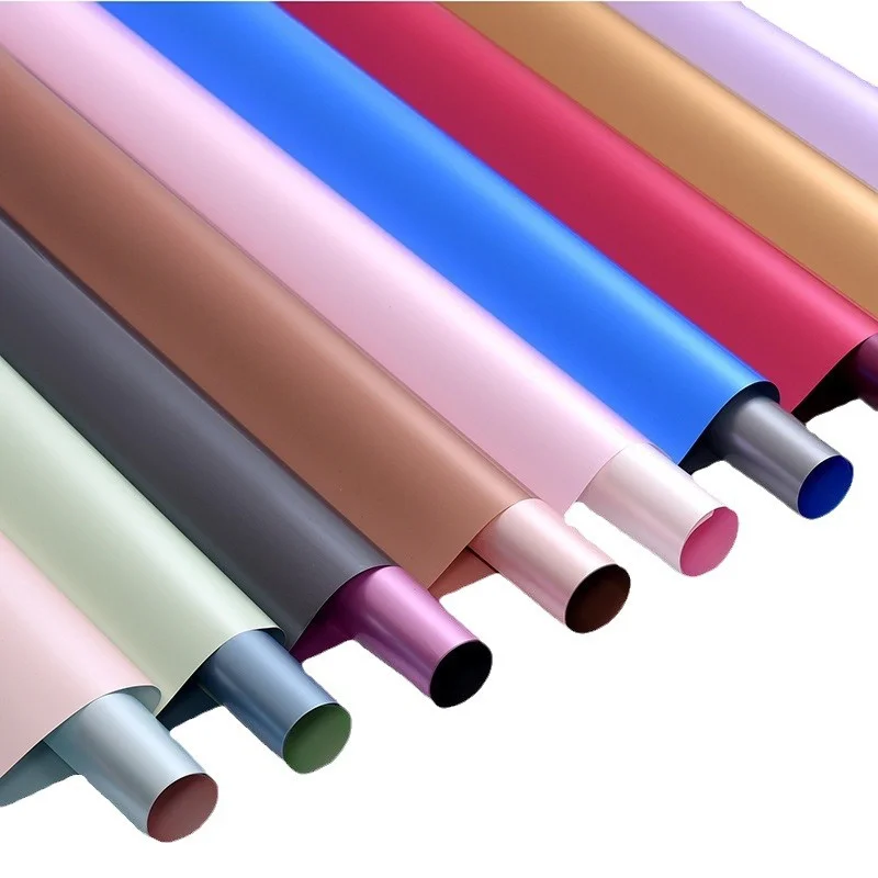 Shinewrap Factory Wholesale Double Colors Korean Style Flower Wrapping Paper Florist DIY Packaging Gift Craft Paper Waterproof