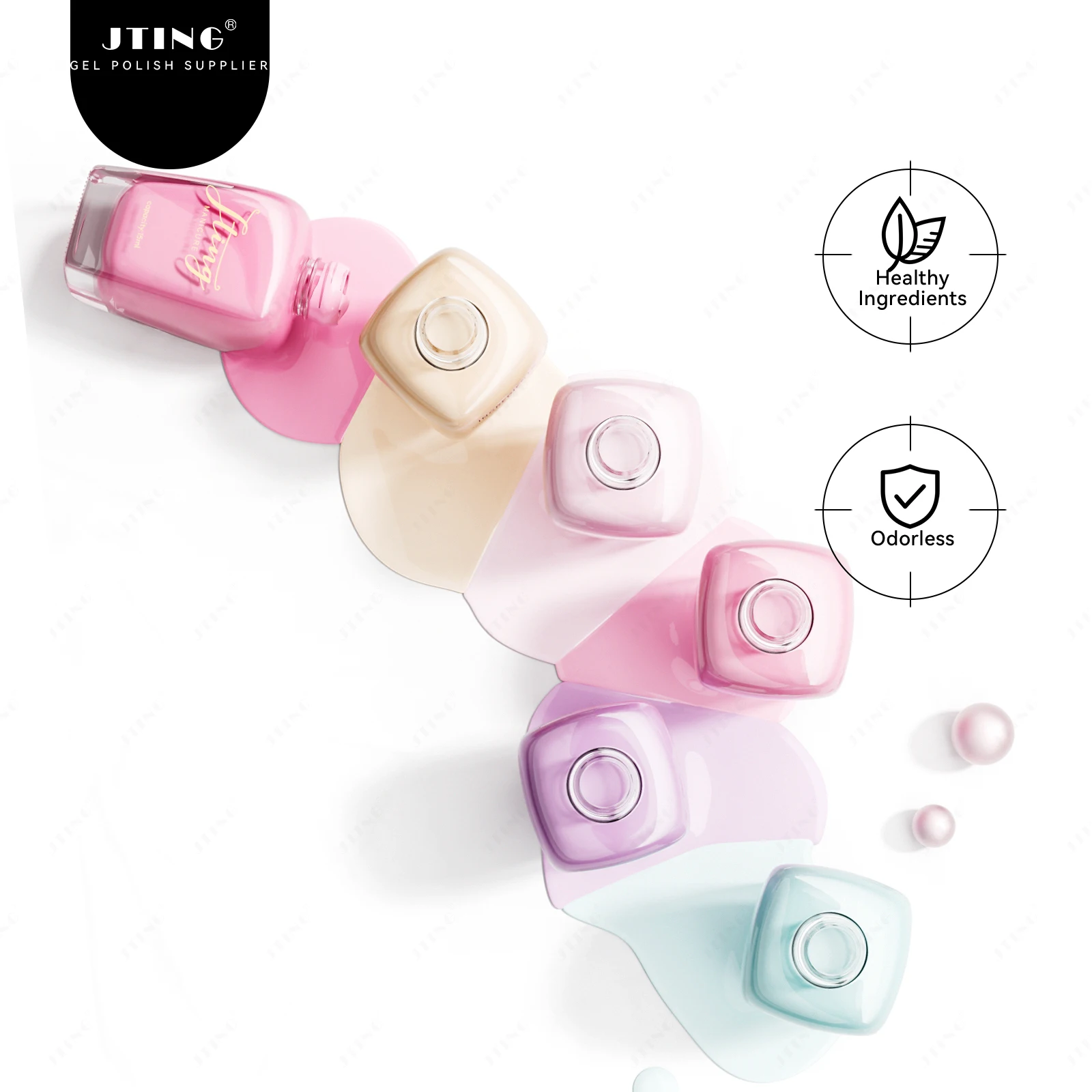 JTING Healthy professional water based nail polish set semi permanent breathable vegan regular nail lacquer OEM Private label