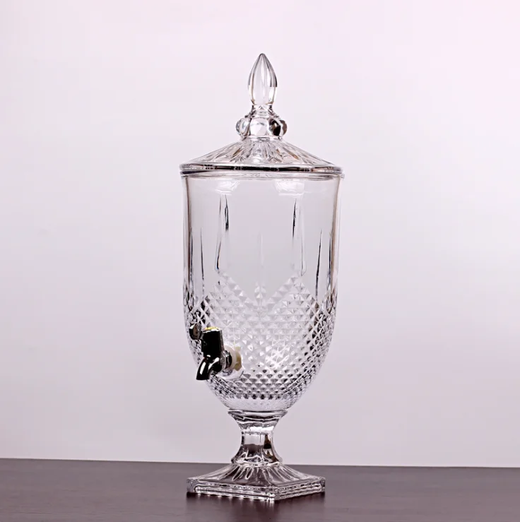 4.5L high quality  water  with tap from AO Fine Glassware glass beverage dispenser