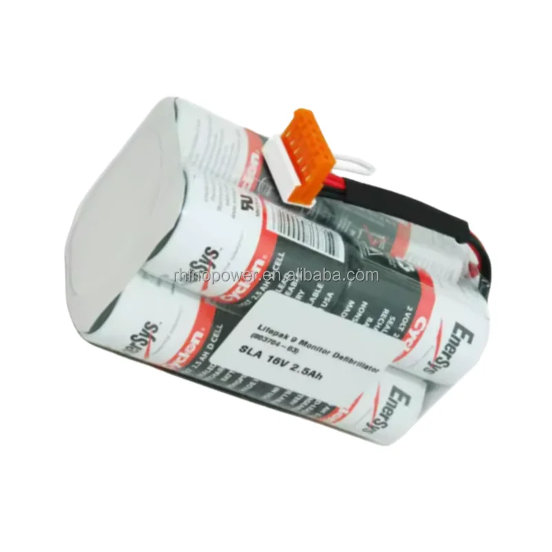Lifepak 9 RHINO POWER 16V 2500mAh SLA Replacement Battery For Medtronic Lifepak 9A Lifepak 9B 21300-002259 803704-03