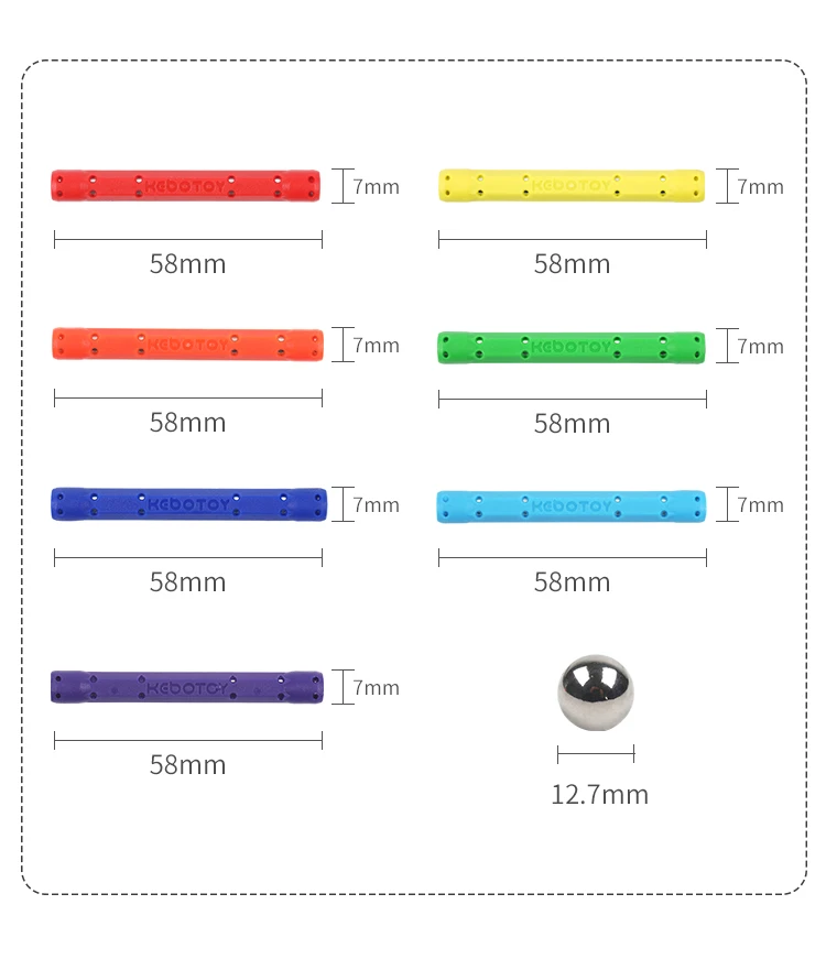 210pcs magnetic stick and balls hot selling magnetic sticks for boys and girls for gift