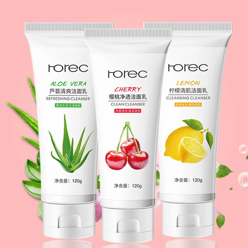 Rorec Korea acne treatment aloe vera Facial Cleanser moisturizing face wash foam