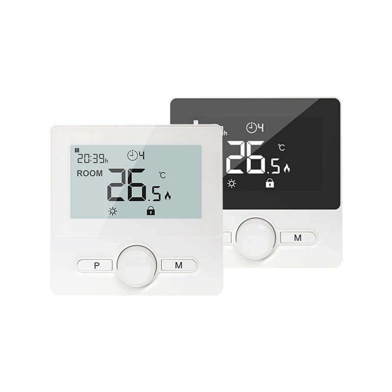 Black WiFi Wireless Thermostat 868MHz Radio to Receiver