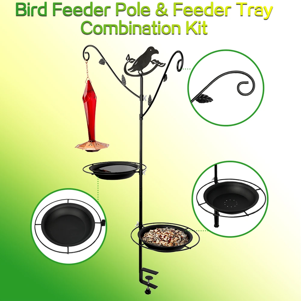 Bulk Wholesale Metal Pole Hook Trays Bath Hanging Birds feeder and Drinker