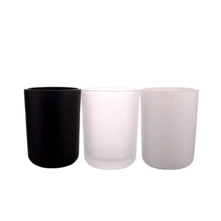 custom luxury design black glass candle jar with gold metal lids for scented use