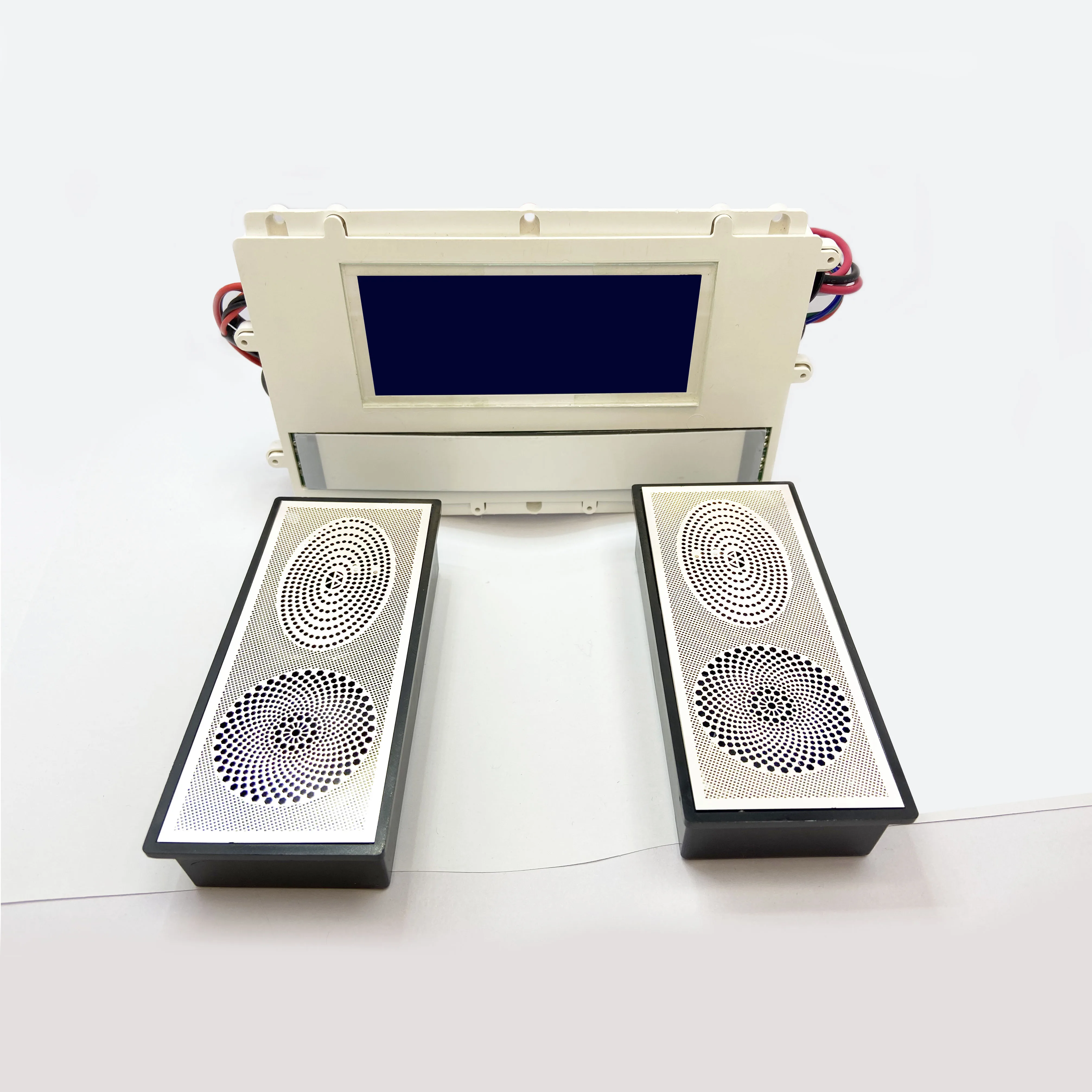 Six button bluetooth music function with antifog time temperature bathroom mirror touch switch 12V 24V low voltage output input