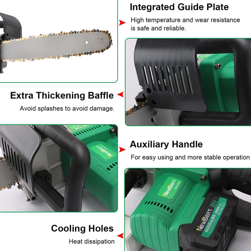 NewBeat 6 16 Inch Rechargeable Chainsaw Brushless Cheap Price Power Electronic Mini Battery Lithium Chainsaws Portable Cordless