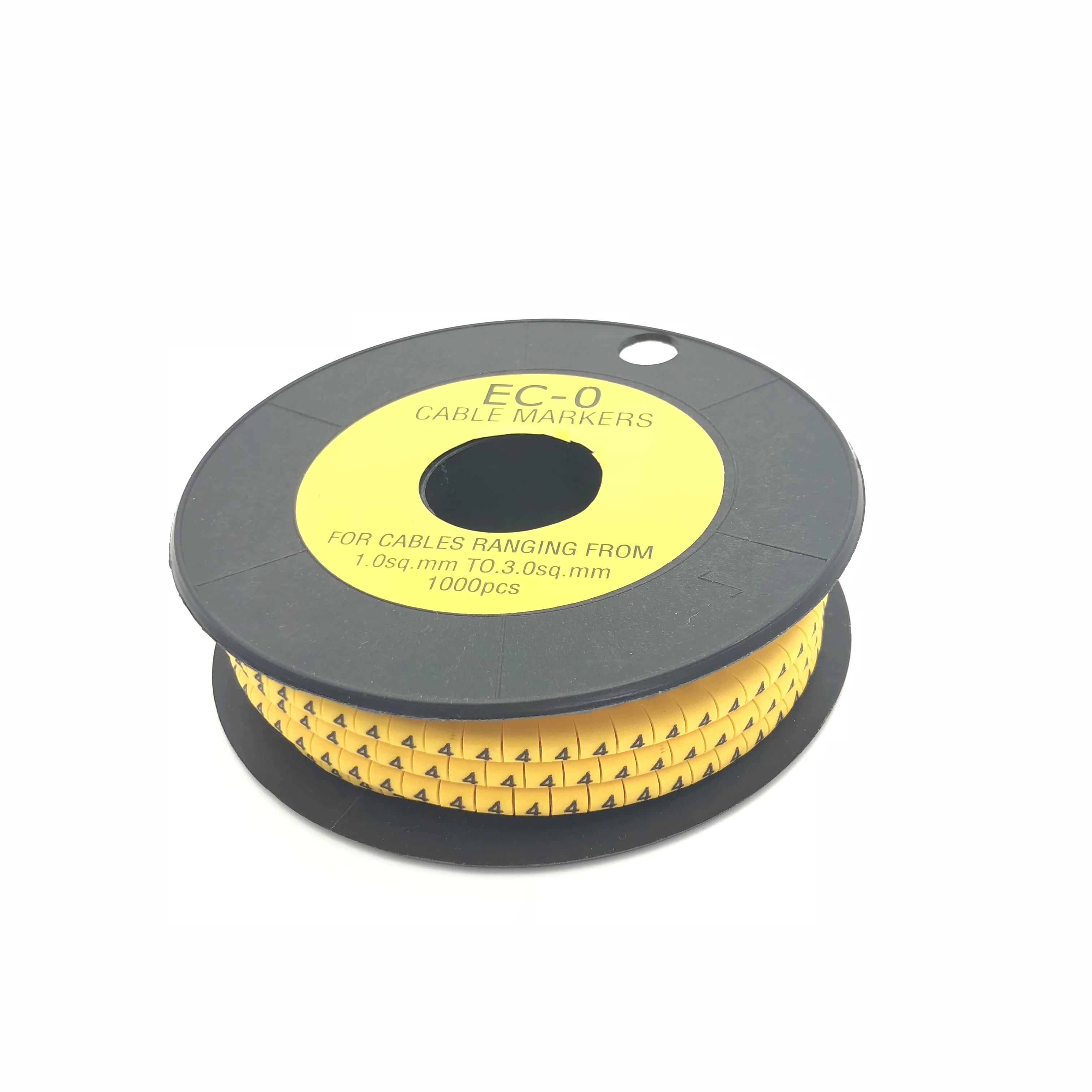 Желтые маркеры для проводов из ПВХ сделано в