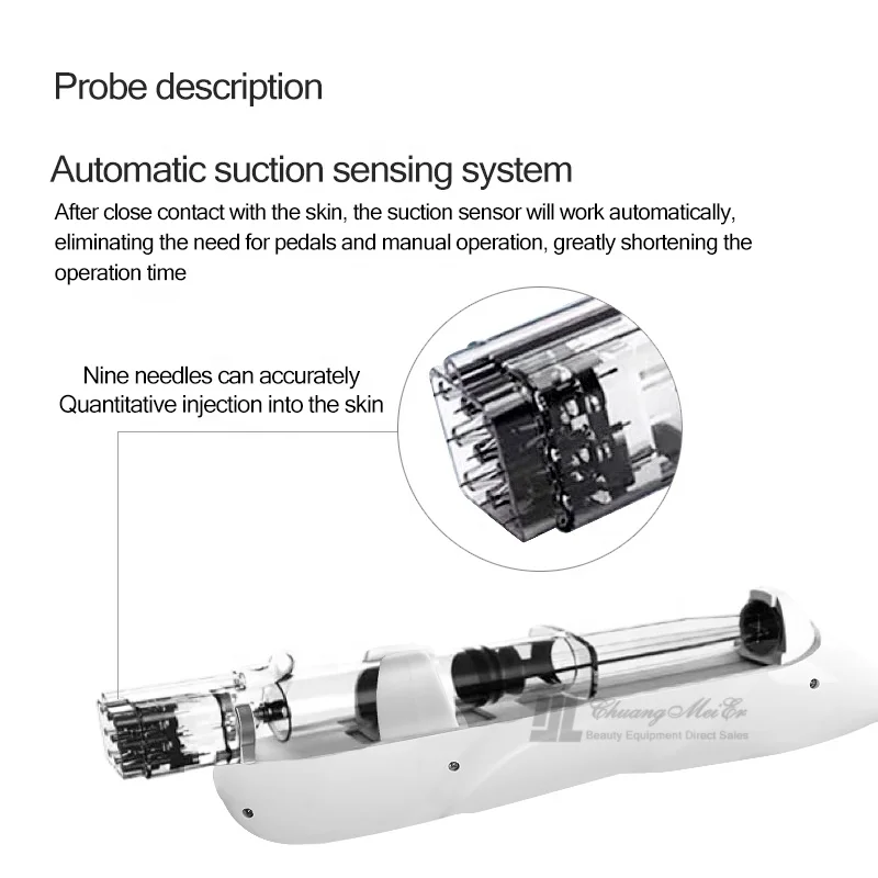 Multi 9 Pins Needles Automatic injector Korea ez injector mesotherapy gun